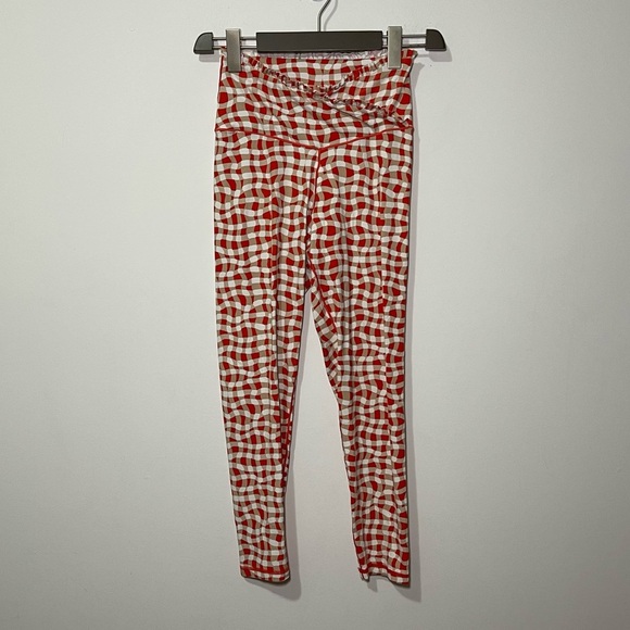 Offline by Aerie gingham Real Me Xtra high waisted crossover Ruffle leggings L - Picture 3 of 9